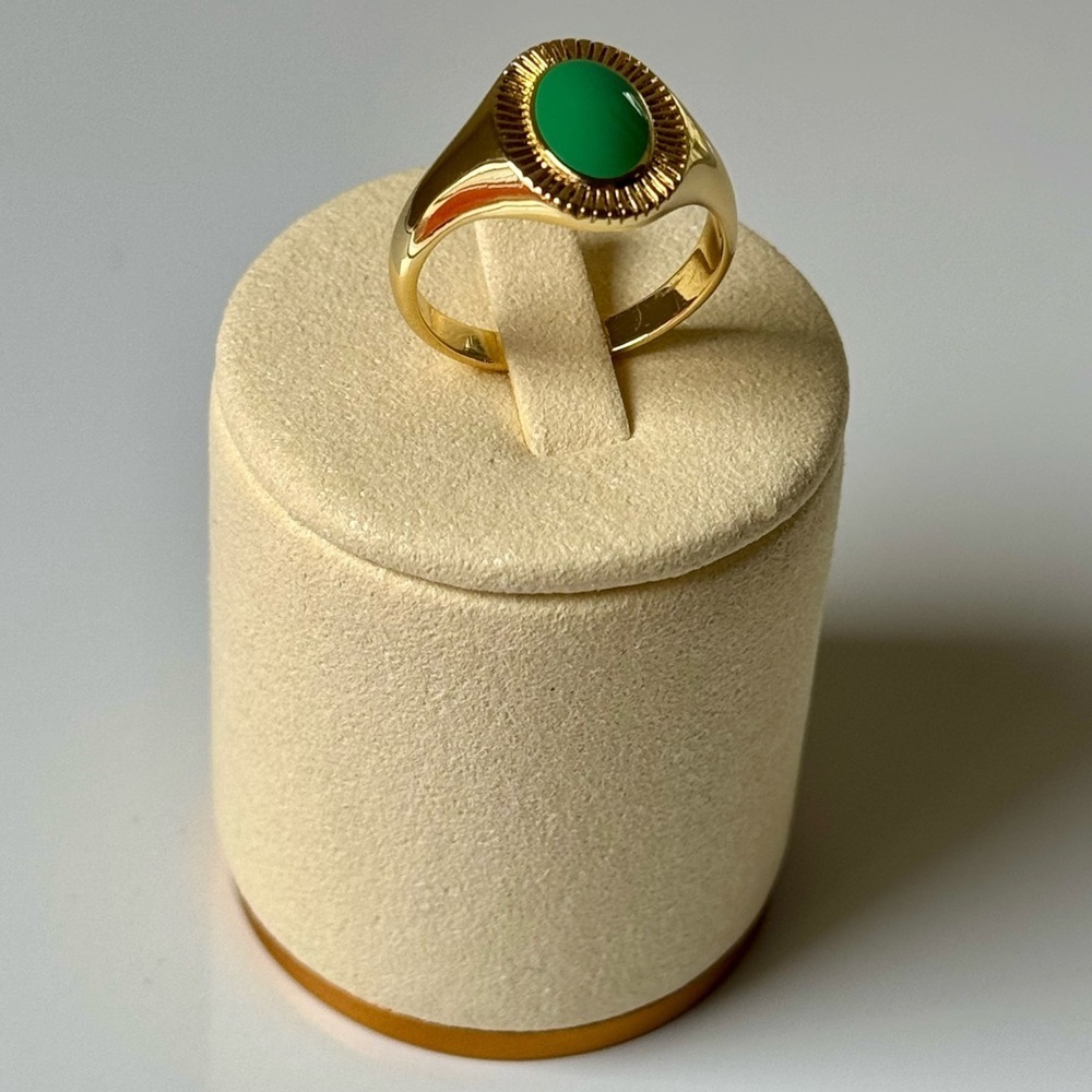 Gorjana Gold and Green Ring - Picture 6 of 8